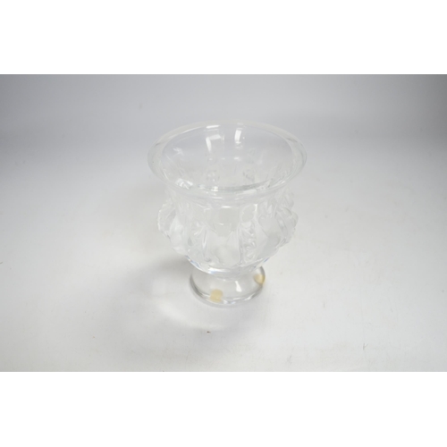 1336 - A Lalique glass vase, engraved on base, 12.5cm high