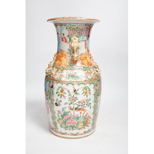 1341 - A 19th-century Chinese famille rose vase, 35cms