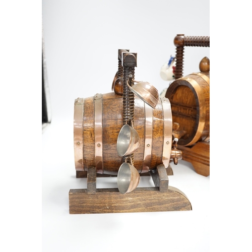 1345 - Two novelty spirit barrels, tallest 29cm high