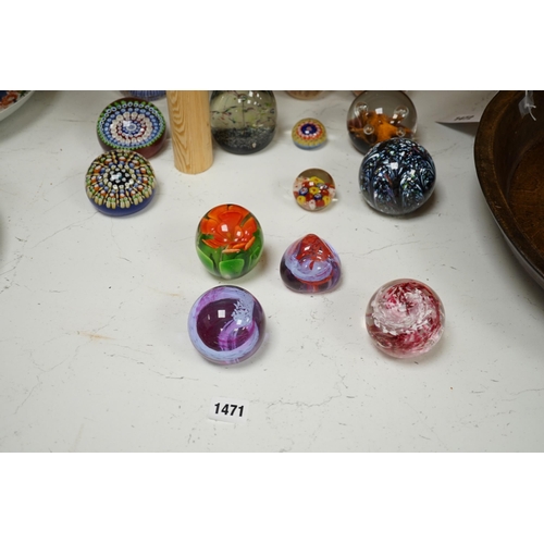 1347 - A collection of nineteen glass paperweights; mostly Caithness with two being Whitefriars and another... 