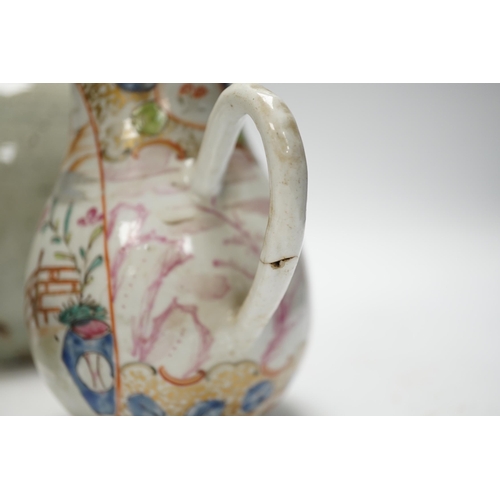 1367 - A group of Chinese porcelain etc, 18th century and later (8), including a crackle glaze Dragon water... 