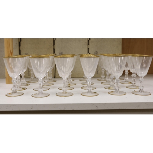 1408 - A Val St. Lambert thirty six piece suite of Crown pattern glassware with six boxes, largest each 17c... 