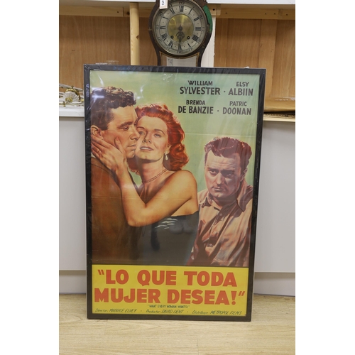 1458 - An Argentinian one sheet film poster. 1954, 'What every Woman Wants',  72.5cm wide x 109cm high incl... 