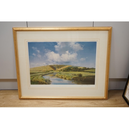 1652 - Frank Wootton (1911-1998), colour print, 'Under the Downs', limited edition 52/850, signed in pencil... 