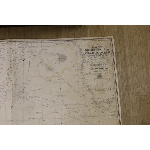 1682 - A reduced chart of the Ethiopic or Southern Atlantic Ocean constructed and drawn by Isaac Purdy, Bri... 