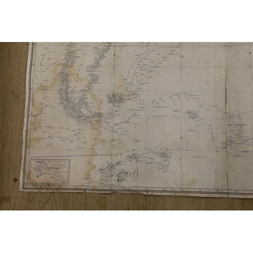 1682 - A reduced chart of the Ethiopic or Southern Atlantic Ocean constructed and drawn by Isaac Purdy, Bri... 