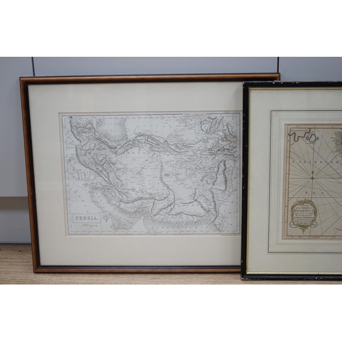 1713 - Three 18th / 19th century maps including a map of the Island of Dominica by Thomas Bowen and a map o... 