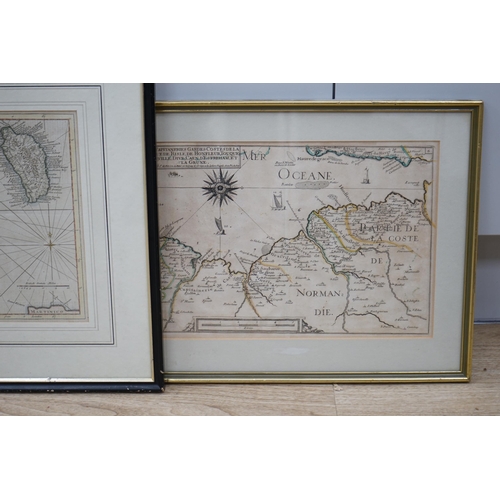 1713 - Three 18th / 19th century maps including a map of the Island of Dominica by Thomas Bowen and a map o... 