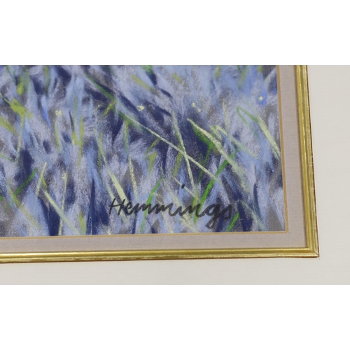 1718 - Terence Hemmings (contemporary), pastel, 'Lavender fields of Tuscany', signed, details verso, 47 x 6... 