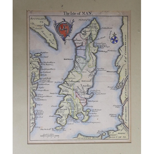 1741 - Twelve antique and later maps of the Isle of Man, including examples by John Seller and Thomas Kitch... 