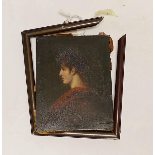 1752 - An 18th/19th century Continental School, oil on board, Portrait miniature of a gentleman, 13 x 10cm... 