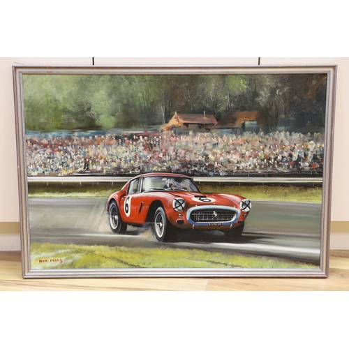 1753 - Dion Pears (1929-1985), oil on canvas, 'Ferrari 250 SWB, 1961 Tourist Trophy', signed, inscribed ver... 