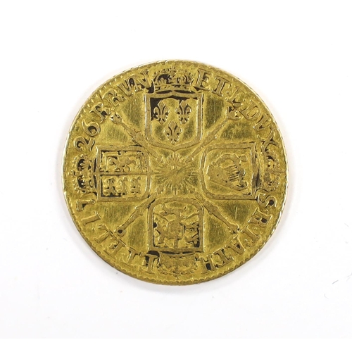 2090 - British gold coins, George I guinea 1726 (S3633), fifth laur. head, scratches to obv. otherwise F or... 