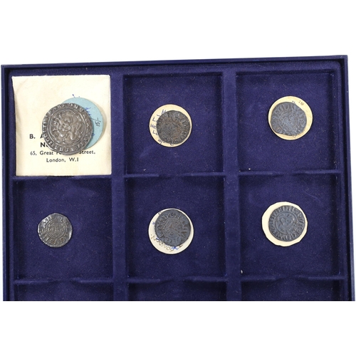 2109 - English medieval hammered silver coinage, an Edward III groat (1351-77), and nine Edward I (1272-130... 