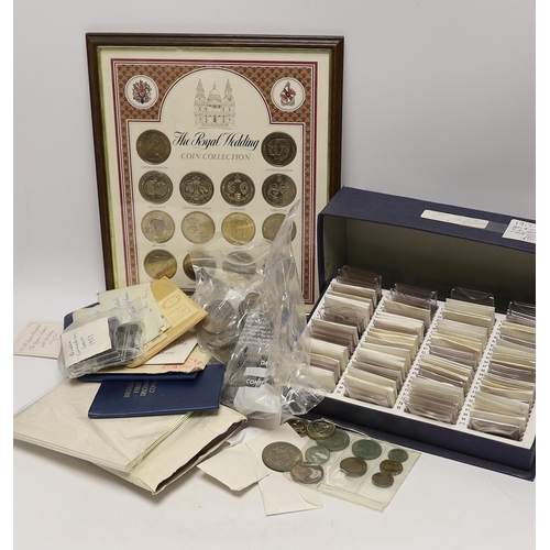 2125 - A collection of QEII commemorative crowns, mostly pre-decimal, a 1937 crown, and incomplete composed... 