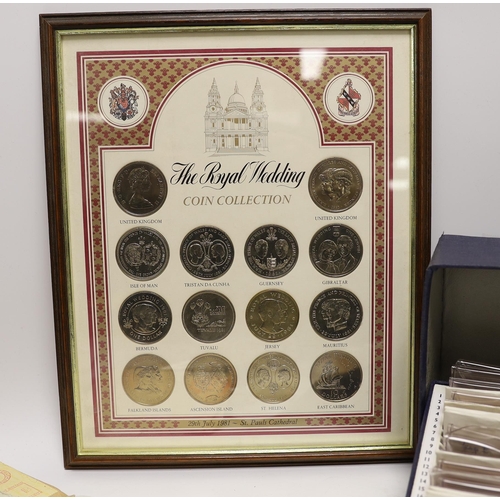 2125 - A collection of QEII commemorative crowns, mostly pre-decimal, a 1937 crown, and incomplete composed... 