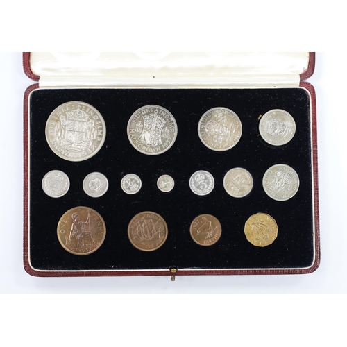 2129 - British coins, George VI coronation specimen coin set 1937, aFDC, maundy 1d to 4d and farthing to cr... 