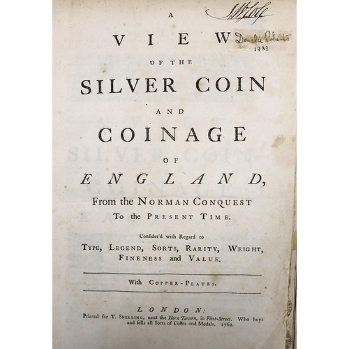 2132 - ° ° Numismatic history - 'A view of the silver coin and coinage of England from the Norman Conquest ... 