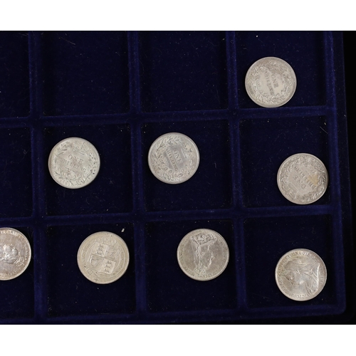 2134 - British and Spanish coins and banknotes, George III to QEII collection of coins, in metal case with ... 