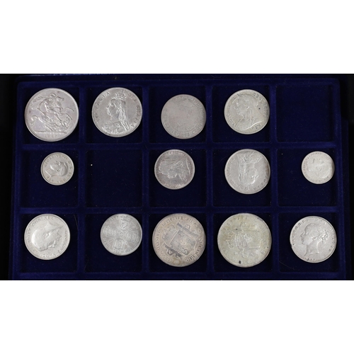 2134 - British and Spanish coins and banknotes, George III to QEII collection of coins, in metal case with ... 