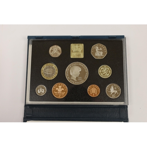 2153 - Royal Mint UK QEII proof coin year sets for 1990-1995 and 1997-1999, together with 1996 seven coin s... 