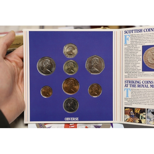 2154 - British Empire coins, QEII Royal Mint coins and specimen sets, including three cases of annotated QE... 