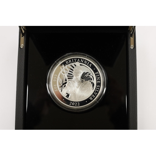 2157 - Royal Mint UK QEII premium six-coin silver proof coin year sets for 2021 and 2022 and a similar 5oz.... 