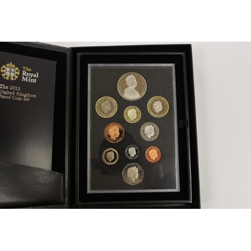 2158 - Royal Mint UK QEII proof coin year sets for 2002, 2003, 2005-2008,  2010, 2012 together with two Exe... 