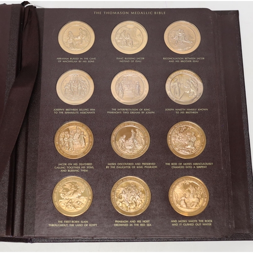 2166 - The Thomason Medallic Bible, Franklin mint version, sixty medals in a folder