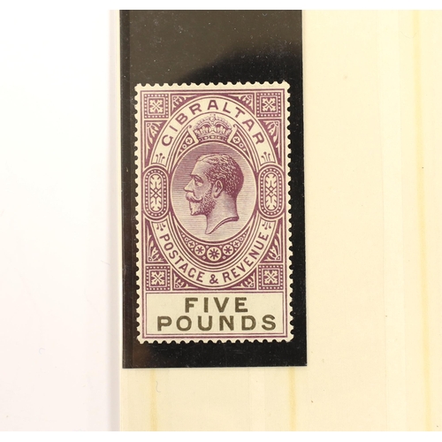 2173 - Gibraltar 1925 KGV £5 stamp fine fresh mint S>G> 108 cat £1600