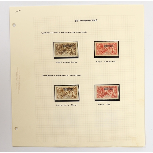 2175 - A selection Of Overprinted Seahorse stamps mint (24) including Bechuanaland 2/6d. (2) and 5/- (2), M... 