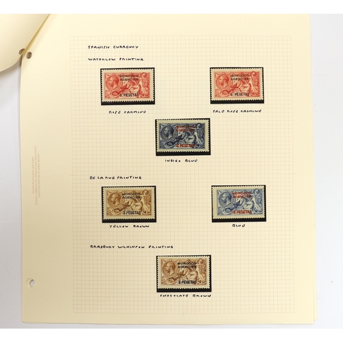 2175 - A selection Of Overprinted Seahorse stamps mint (24) including Bechuanaland 2/6d. (2) and 5/- (2), M... 