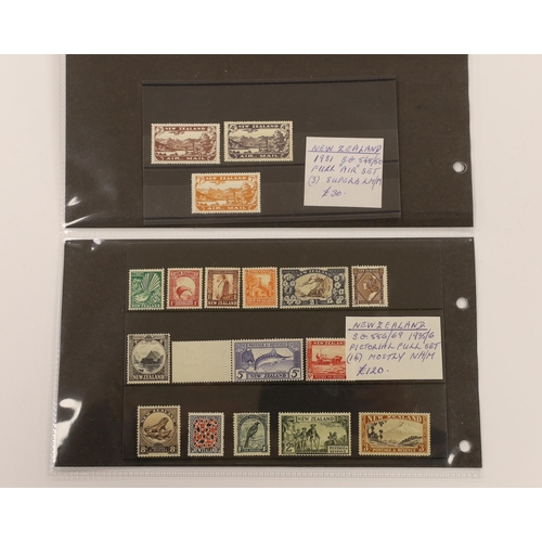 2180 - Various stamps including New Guinea 1931 both Overprinted air sets, 1935 £2, 1939 set to £1, New Zea... 