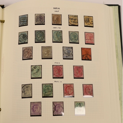 2185 - A mint and used collection of India and Indian States stamps in two albums and on stock leaves with ... 