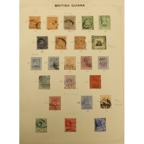 2186 - An old time collection of stamps in an album with Great Britain from 1840 1d and 2d used, etc