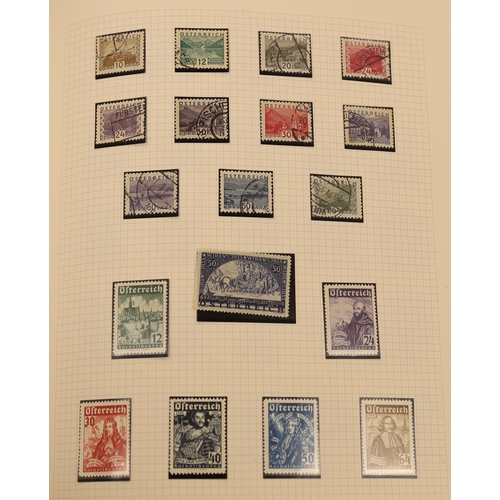 2192 - A collection of Austrian stamps in three albums with a range of early issues including imperfs, 1858... 