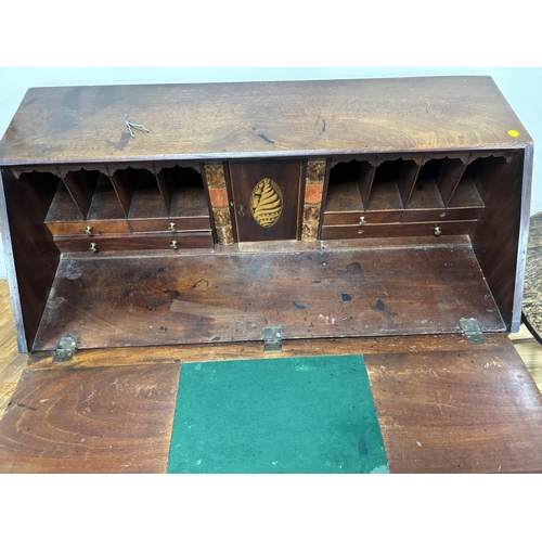 147 - * * A George III mahogany bureau, width 100cm, depth 51cm, height 108cm Please note this lot attract... 