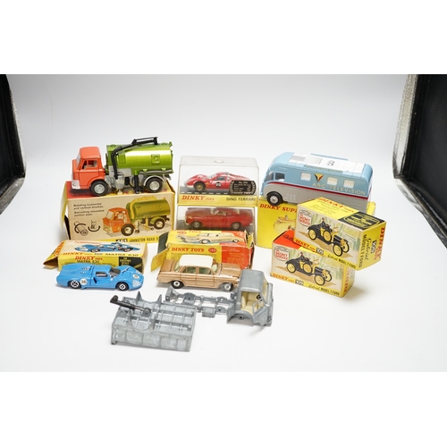 257 - Eight boxed Dinky Toys including two (109) Gabriel Model T Fords, (987) ABC TV Mobile Control Room, ... 