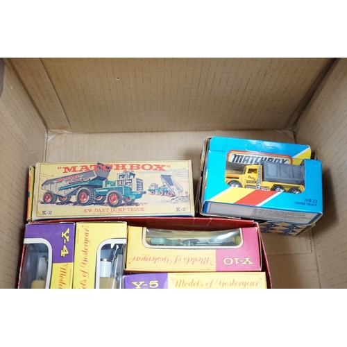 259 - Collection of Tri-ang Minic tinplate vehicles and Matchbox diecast vehicles including ten Tri-ang Mi... 