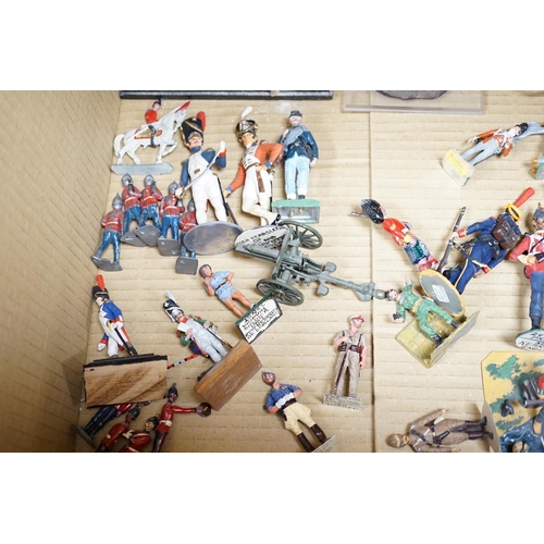 274 - A collection of white metal soldiers, many hand painted and produced by Ken Kearsley, modelled on mo... 