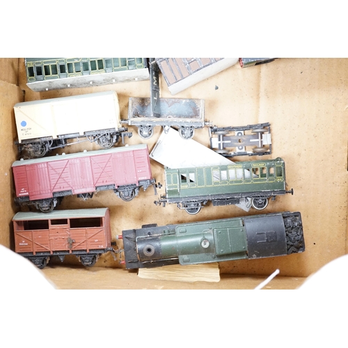 279 - A collection of 00 gauge model, railway, most items, kit built, including two locomotives; a Stroudl... 