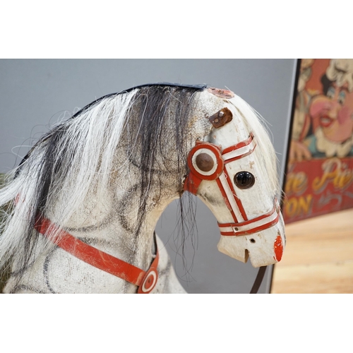 339 - A Rocking horse, with bow rocker, height 66cm