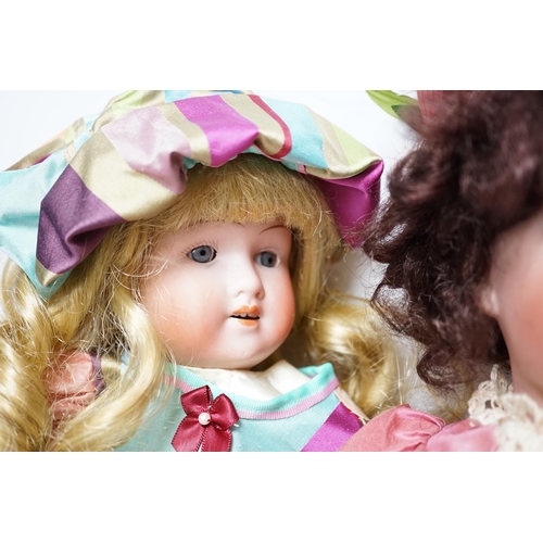 347 - A Walter & Son 200 bisque doll, 38cm, an Alt Beck & Gottschalk 1361 character doll, 41cm, and a Gerb... 