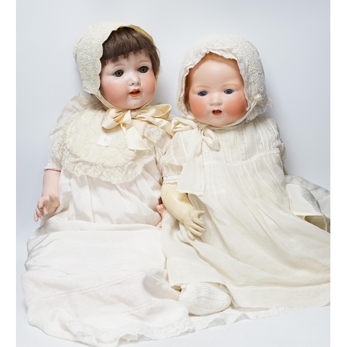 359 - A Dream Baby AM351, 58cm, good condition and a Melitta Baby bisque head doll, 60cm, good condition... 