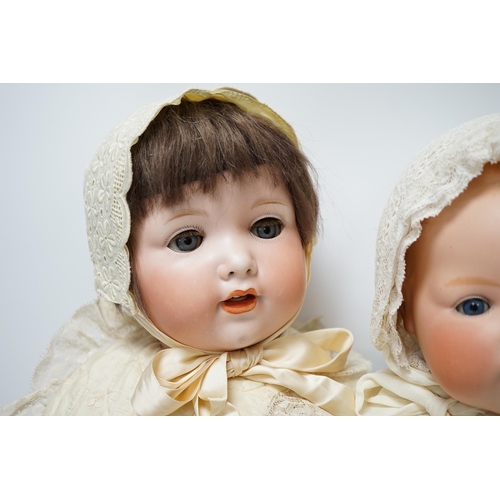 359 - A Dream Baby AM351, 58cm, good condition and a Melitta Baby bisque head doll, 60cm, good condition... 