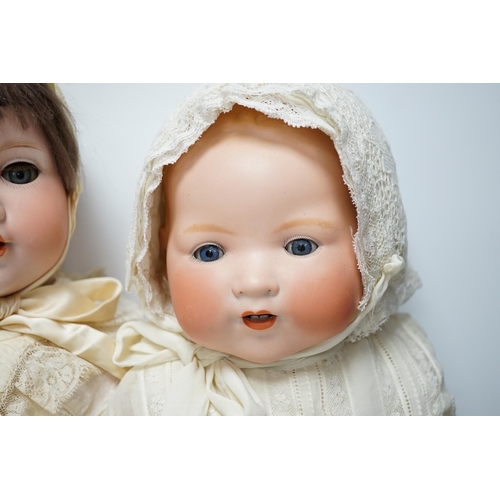 359 - A Dream Baby AM351, 58cm, good condition and a Melitta Baby bisque head doll, 60cm, good condition... 