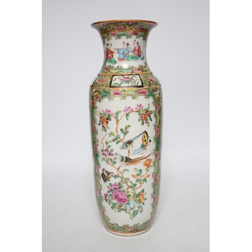 387 - A 19th century Chinese famille rose vase, 30cm