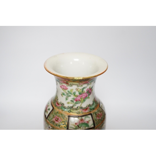 387 - A 19th century Chinese famille rose vase, 30cm