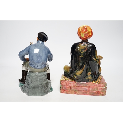 389 - Two Doulton figures, Lobster Man and Mendicant