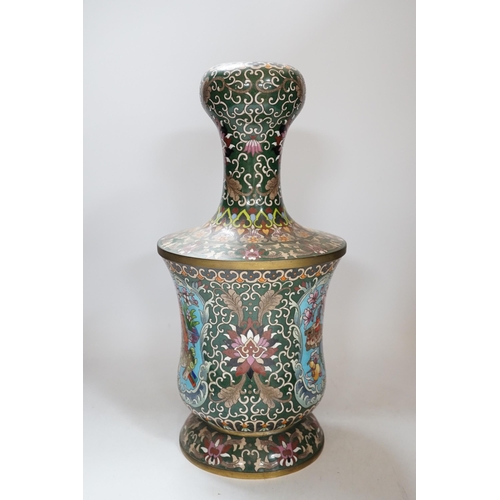 415 - A Chinese cloisonné enamel vase, 20th century, 38cm high